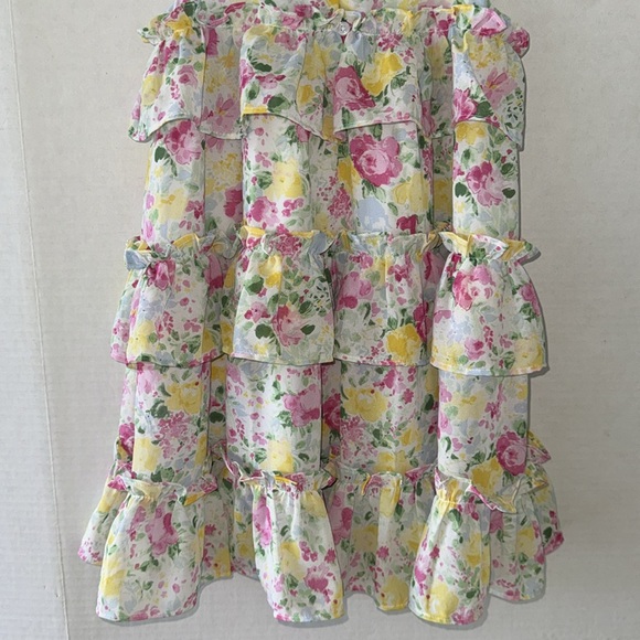 Janie and Jack Girls 6T Multi-Floral Tier Dress - Picture 8 of 9